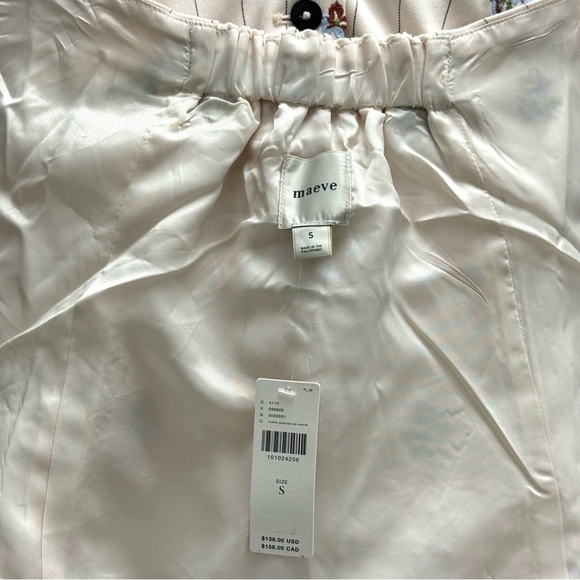 Anthropologie Floral Pinstripe Halter Vest Medium Feminine Menswear Tailored NWT - Picture 9 of 9